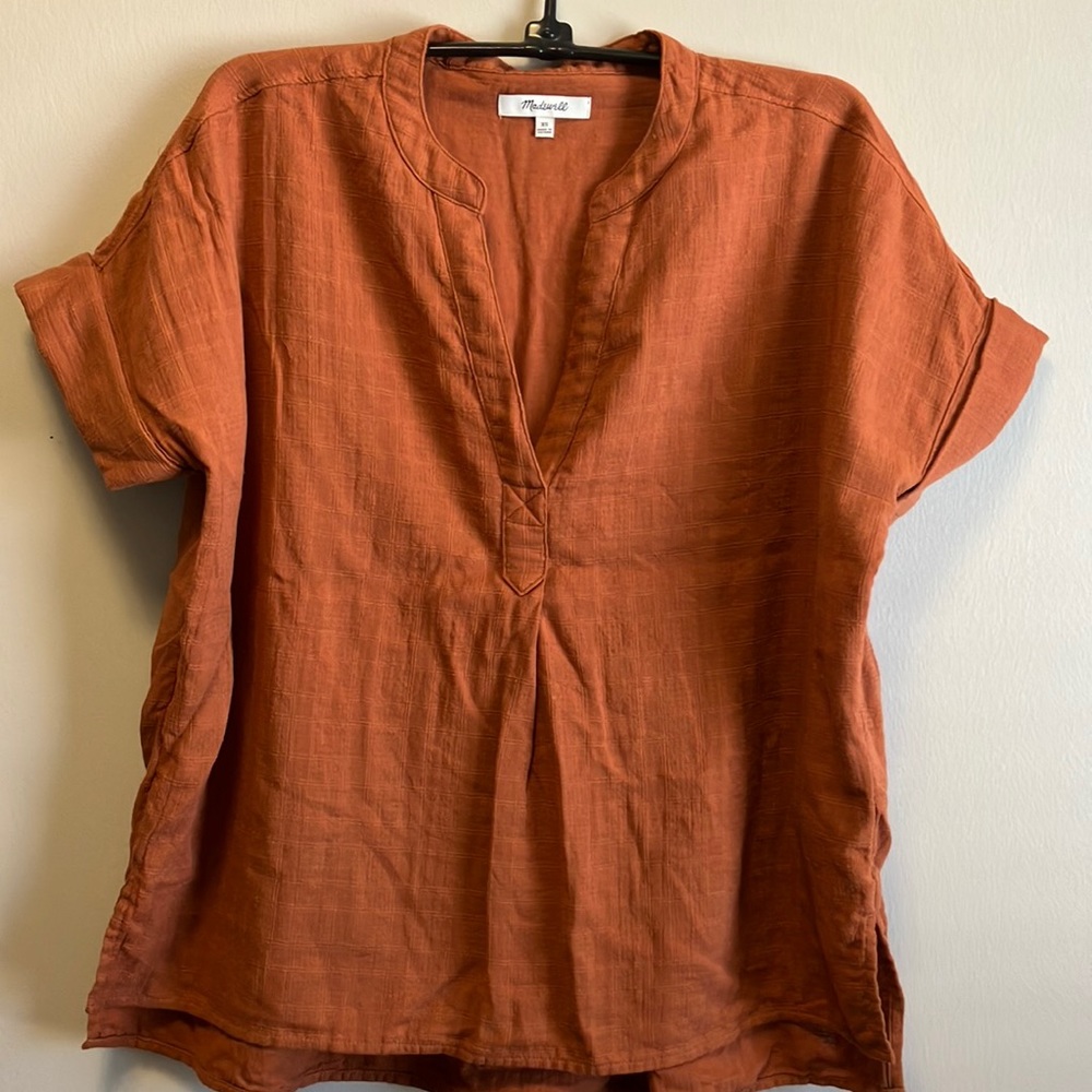 Madewell Lakeline Popover Shirt in Textural Plaid